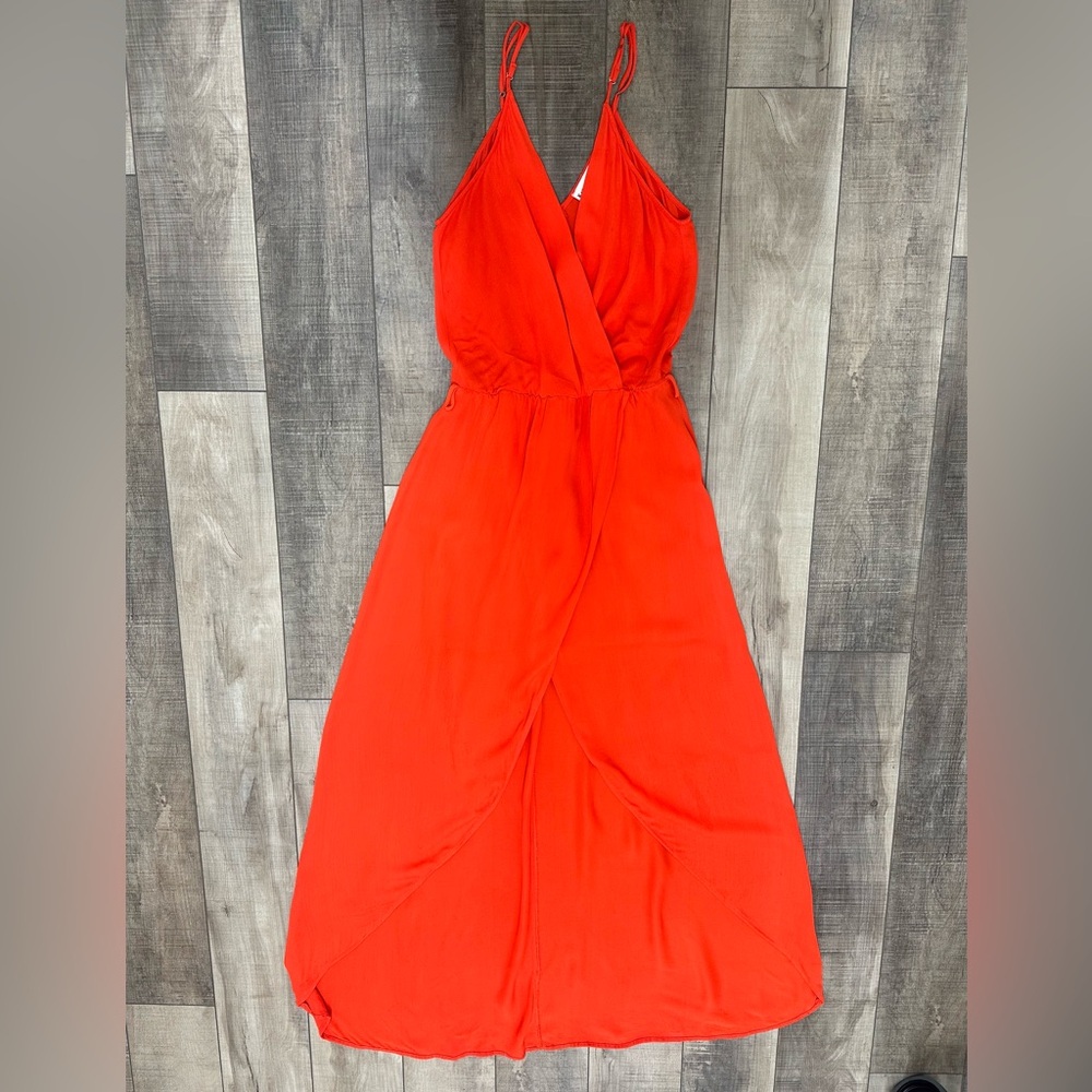 Karina Grimaldi red hi low dress